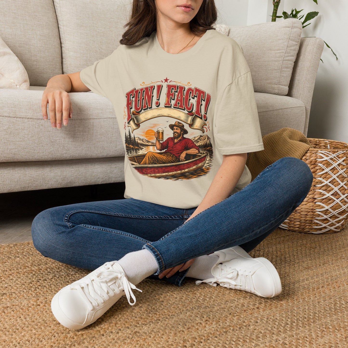 Fun! Fact! T-Shirt — Vintage Beer Drinker Graphic Tee
