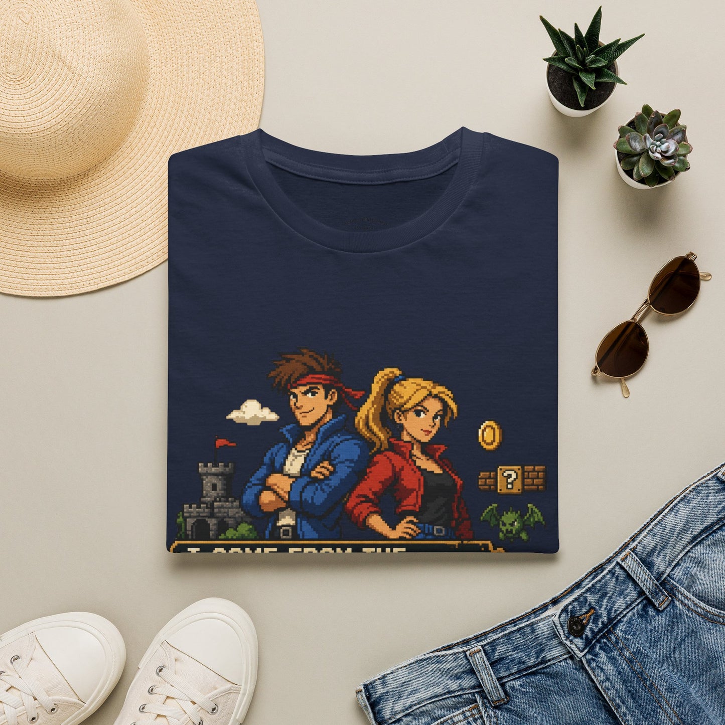 Retro Arcade Era T-Shirt — Pixel RPG Game Tribute