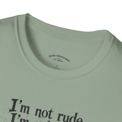 Cat Graphic T‑Shirt — "I'm Not Rude, I'm Selective" Funny Cat Tee