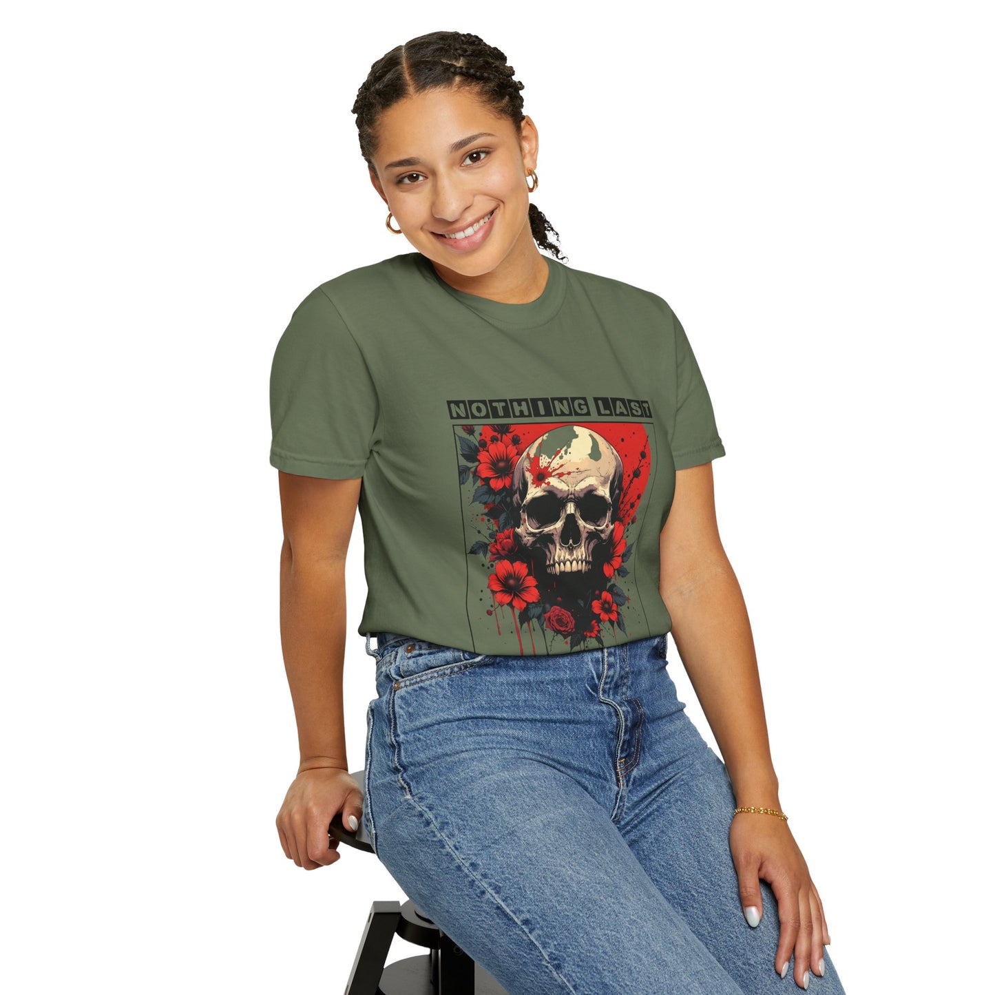 Edgy Skull Graphic T-Shirt - Unique Casual Wear, Unisex Streetwear, Gift for Music Lovers, Halloween Costume, Forever Quote Tee