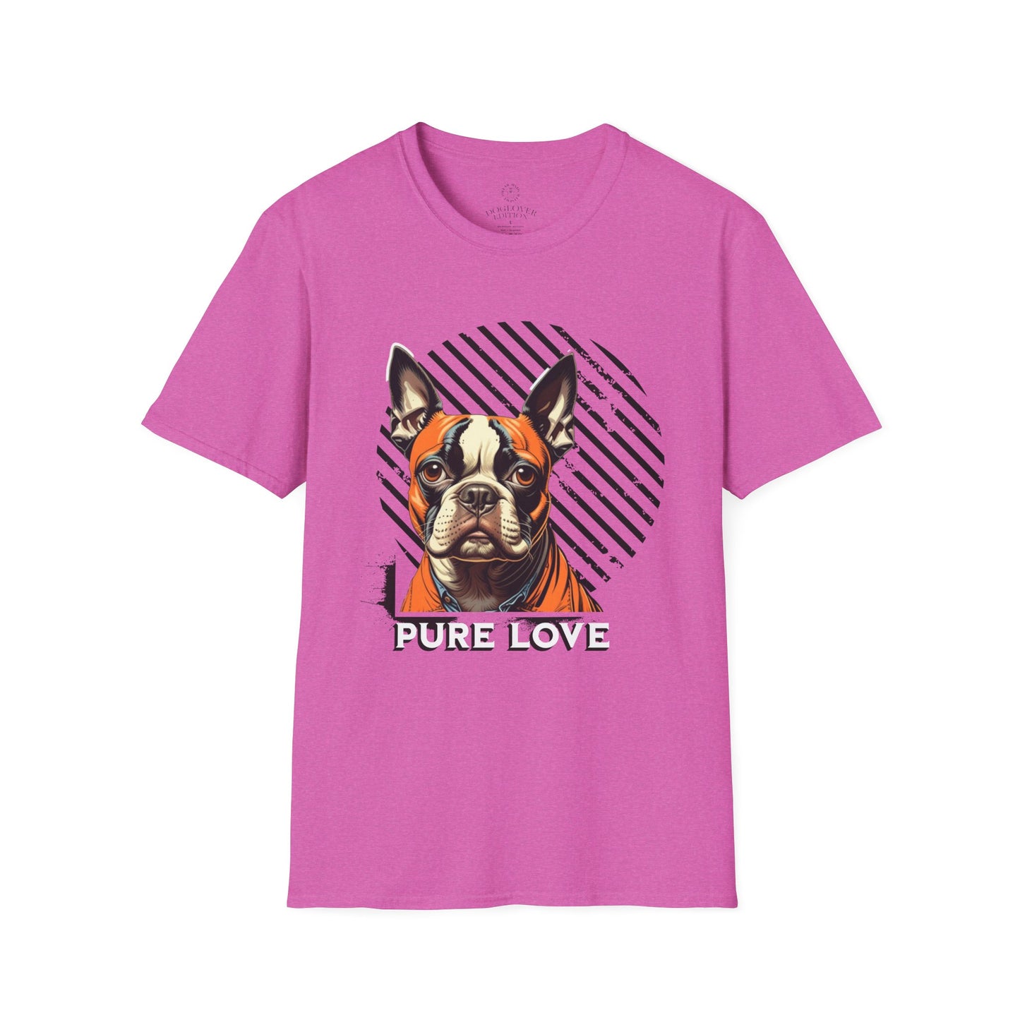 Pure Love French Bulldog T-Shirt | Unisex Softstyle Tee for Dog Lovers