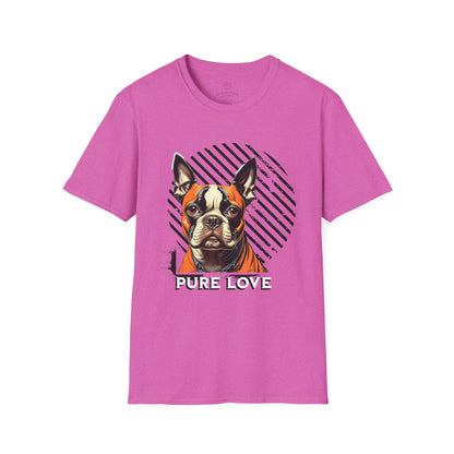 Pure Love French Bulldog T-Shirt | Unisex Softstyle Tee for Dog Lovers