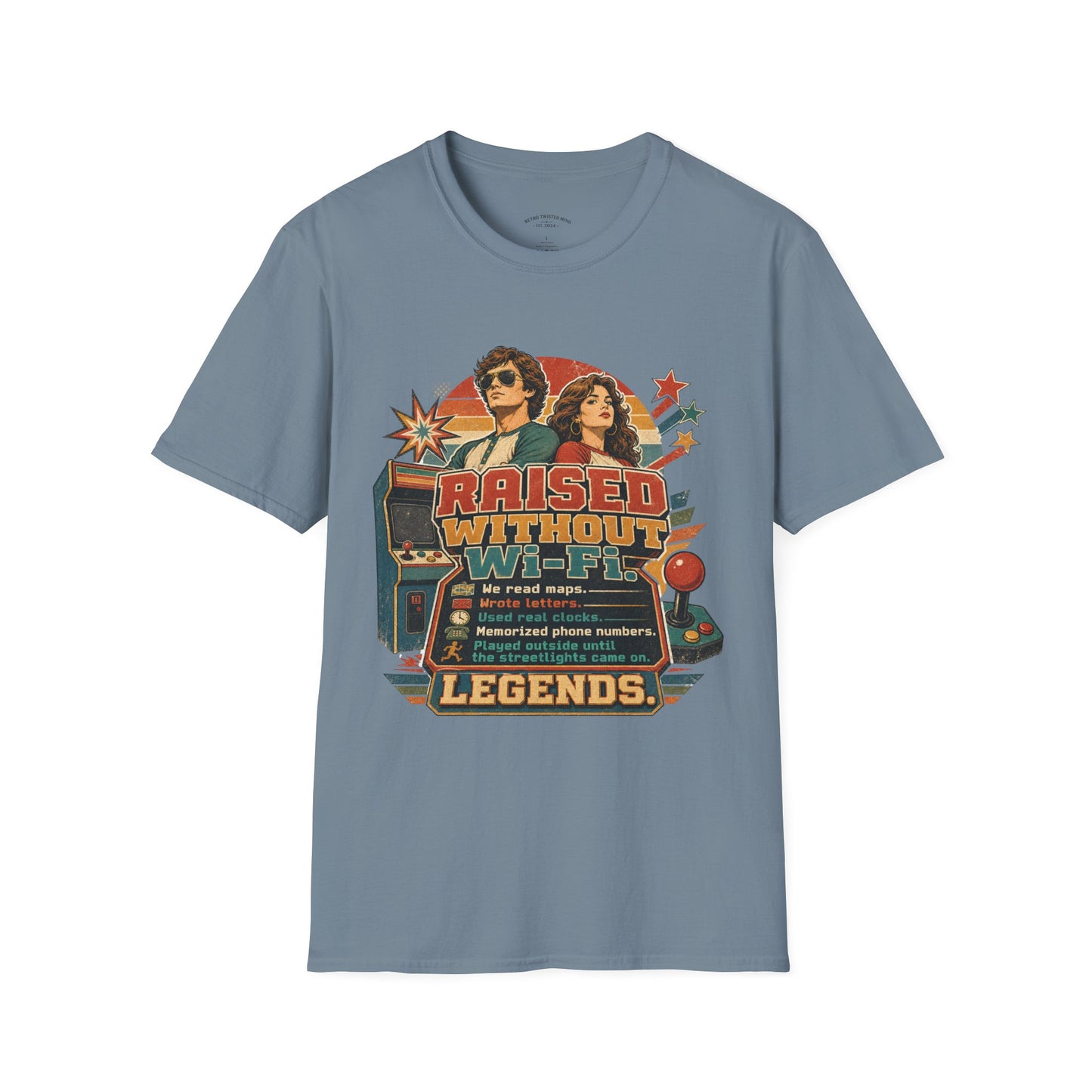 Raised Without Wi‑Fi T-Shirt — Retro 'Legends' Vintage Graphic Tee