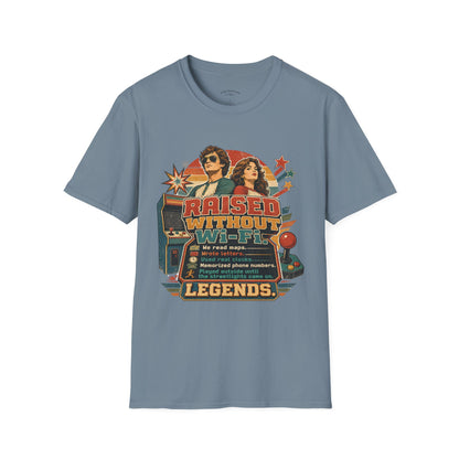 Raised Without Wi‑Fi T-Shirt — Retro 'Legends' Vintage Graphic Tee