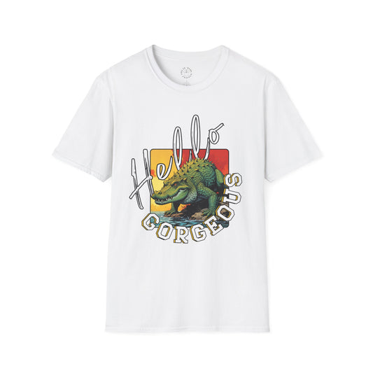 Hello Gorgeous Unisex Softstyle T-Shirt – Fun and Casual Graphic Tee,florida,gator,