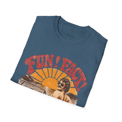 Retro 'FUN! FACT!' Surf Tee — Vintage Sunset Beach Graphic T-Shirt