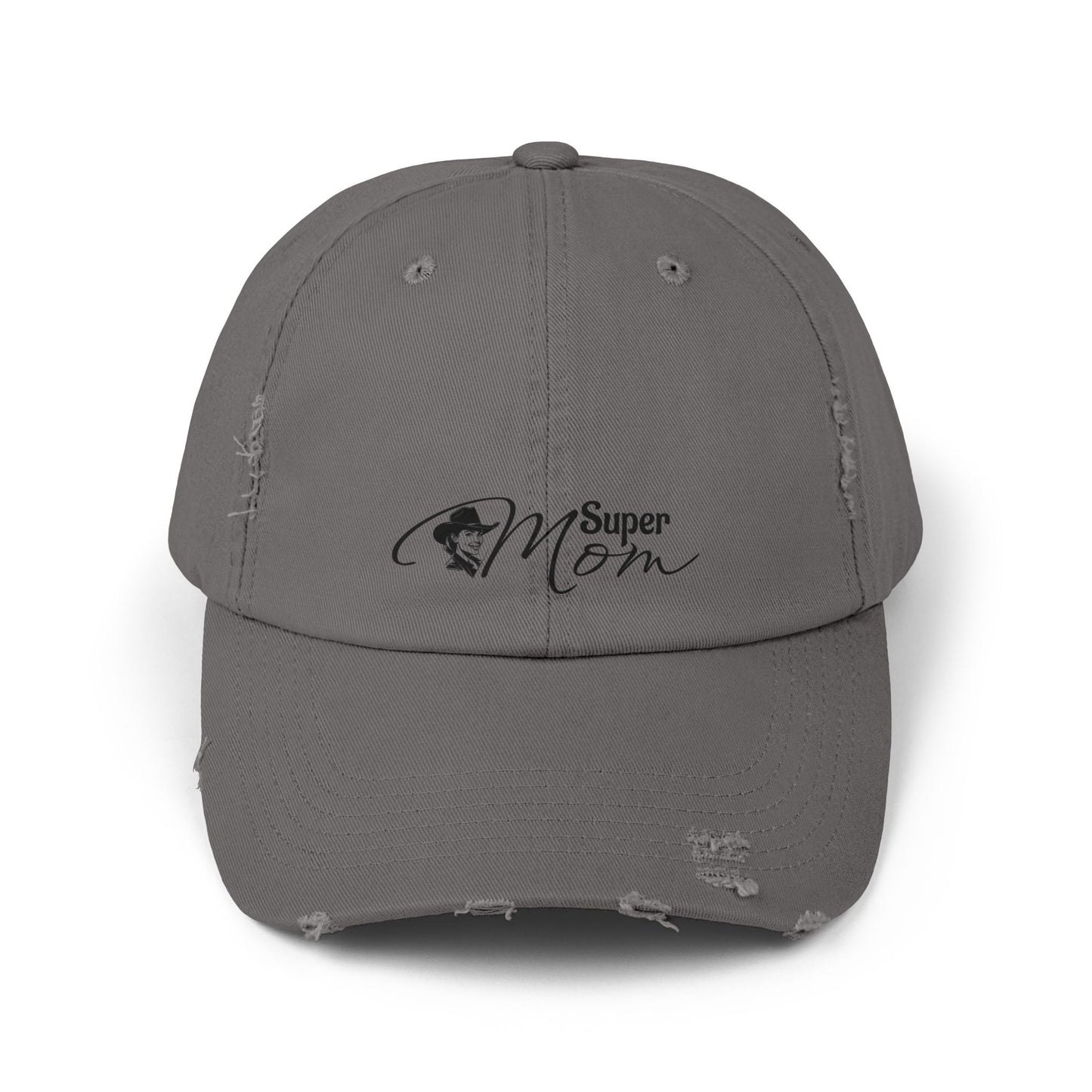 Super Mom Unisex Distressed Cap, Casual Hat for Moms, Gift for Mother's Day, Everyday Wear, Relaxed Style