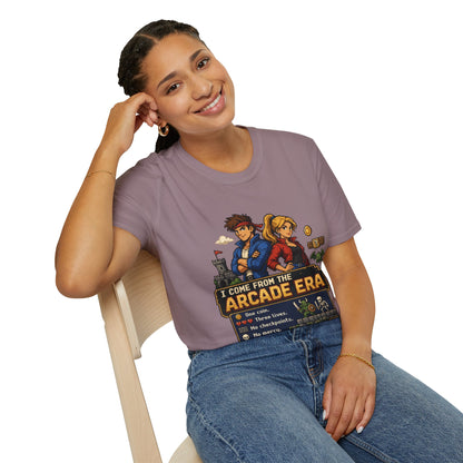 Retro Arcade Era T-Shirt — Pixel RPG Game Tribute