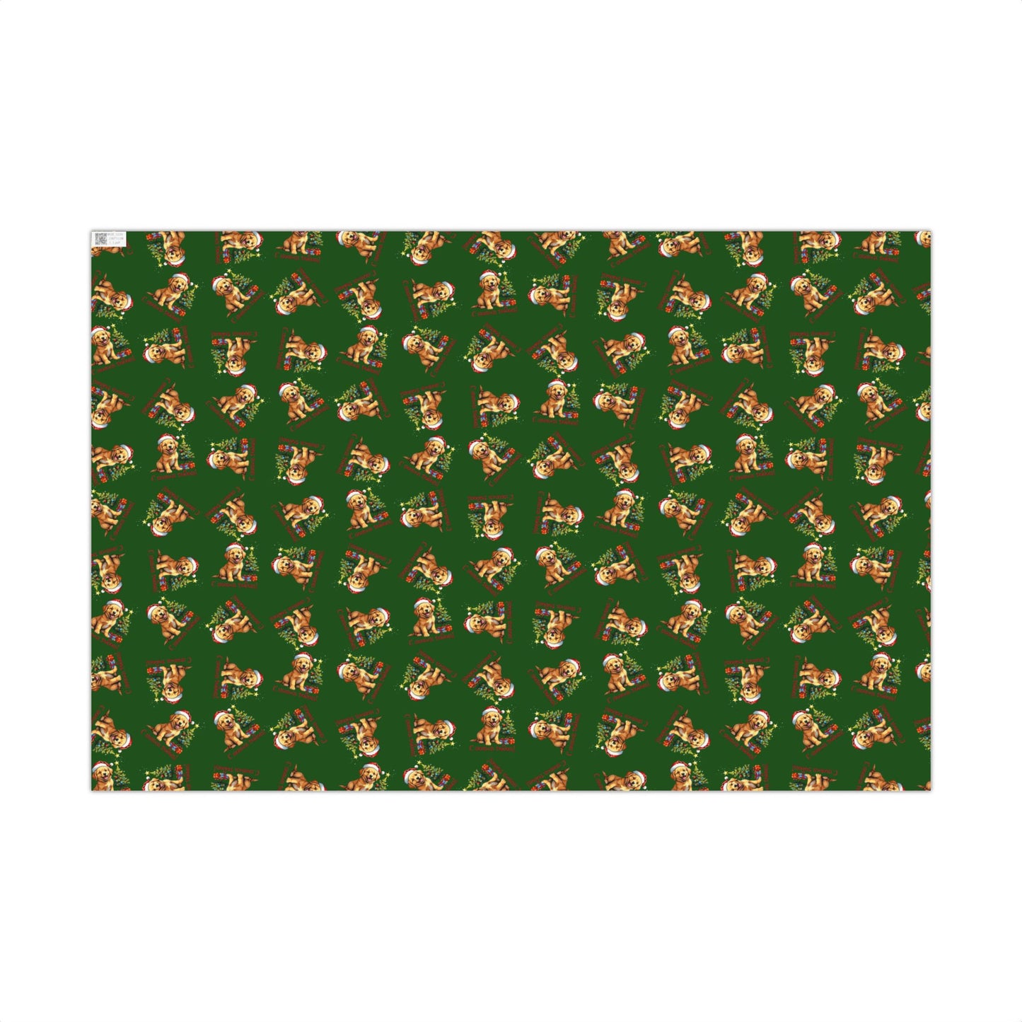 Gift Wrap Paper — Festive Gingerbread Dog Pattern (Holiday Wrapping)