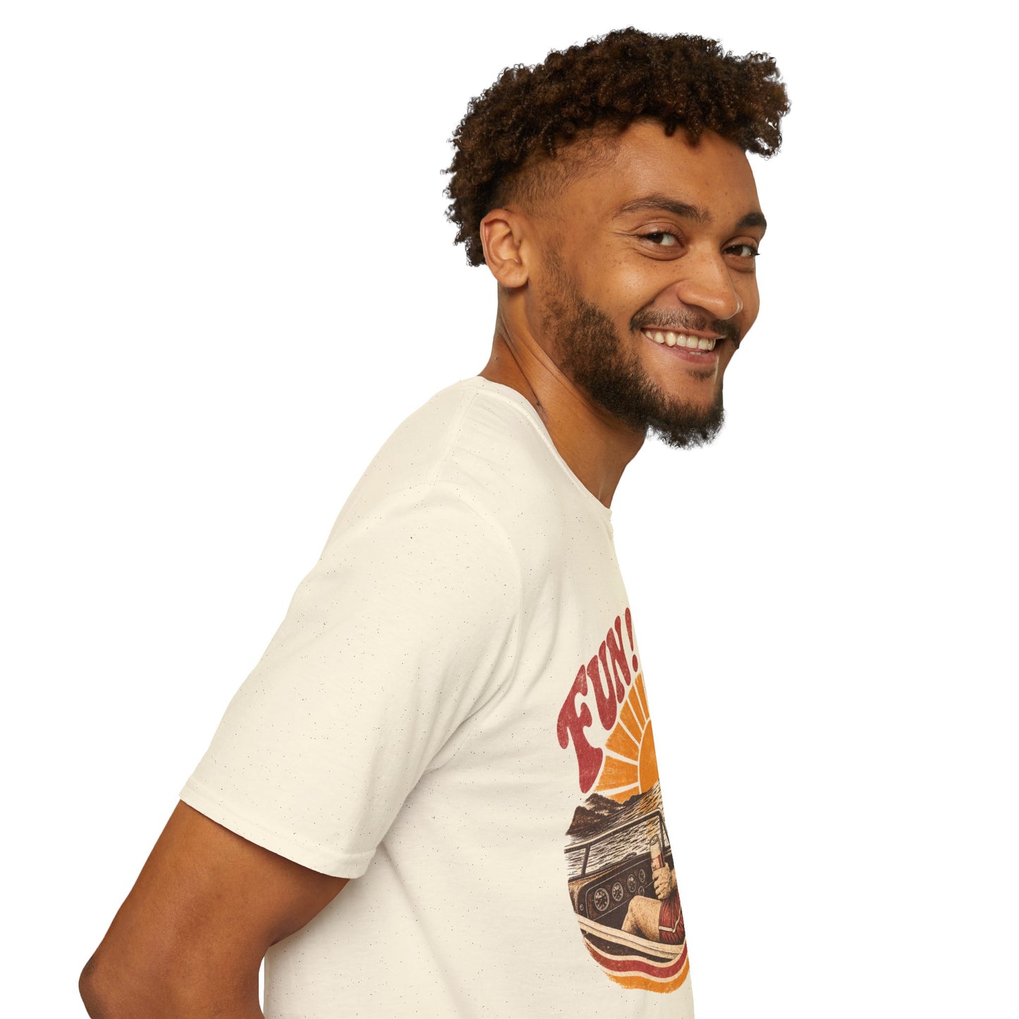 Retro 'FUN! FACT!' Surf Tee — Vintage Sunset Beach Graphic T-Shirt