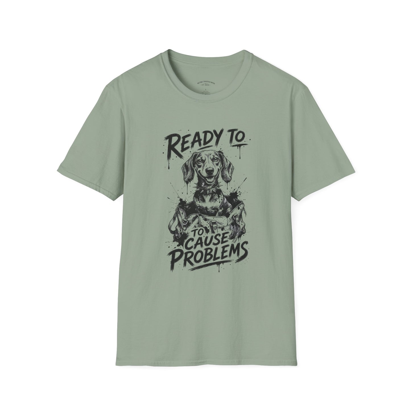 Ready To Cause Problems Dog T-Shirt — Funny Dachshund Graphic Tee