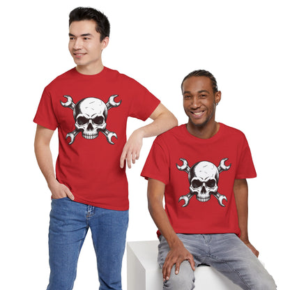 Mechanic Skull Tee — Wrench Crossbones Graphic T-Shirt