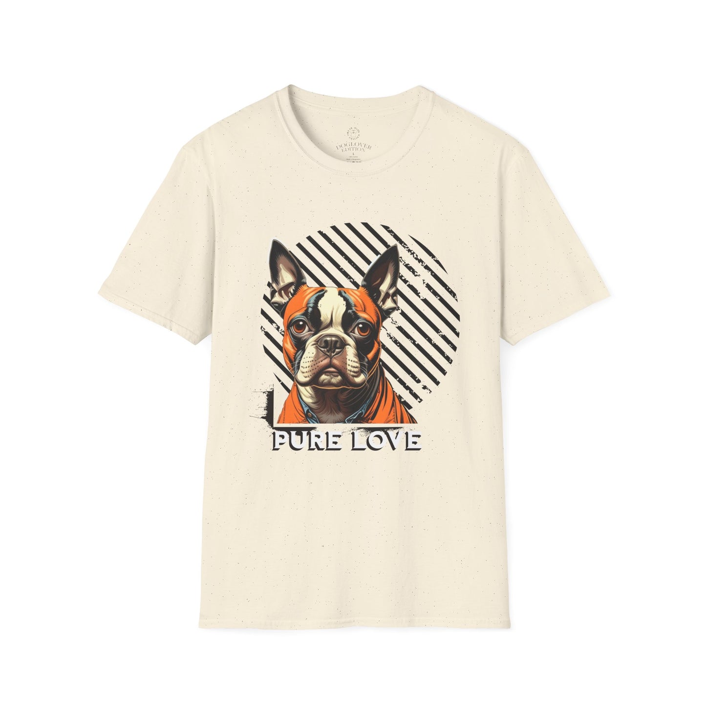 Pure Love French Bulldog T-Shirt | Unisex Softstyle Tee for Dog Lovers