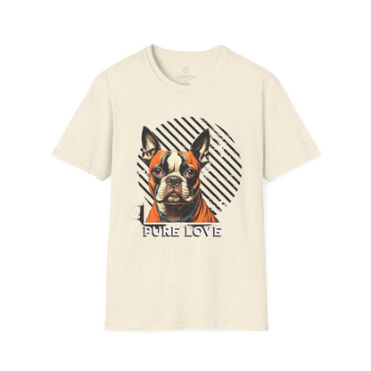 Pure Love French Bulldog T-Shirt | Unisex Softstyle Tee for Dog Lovers