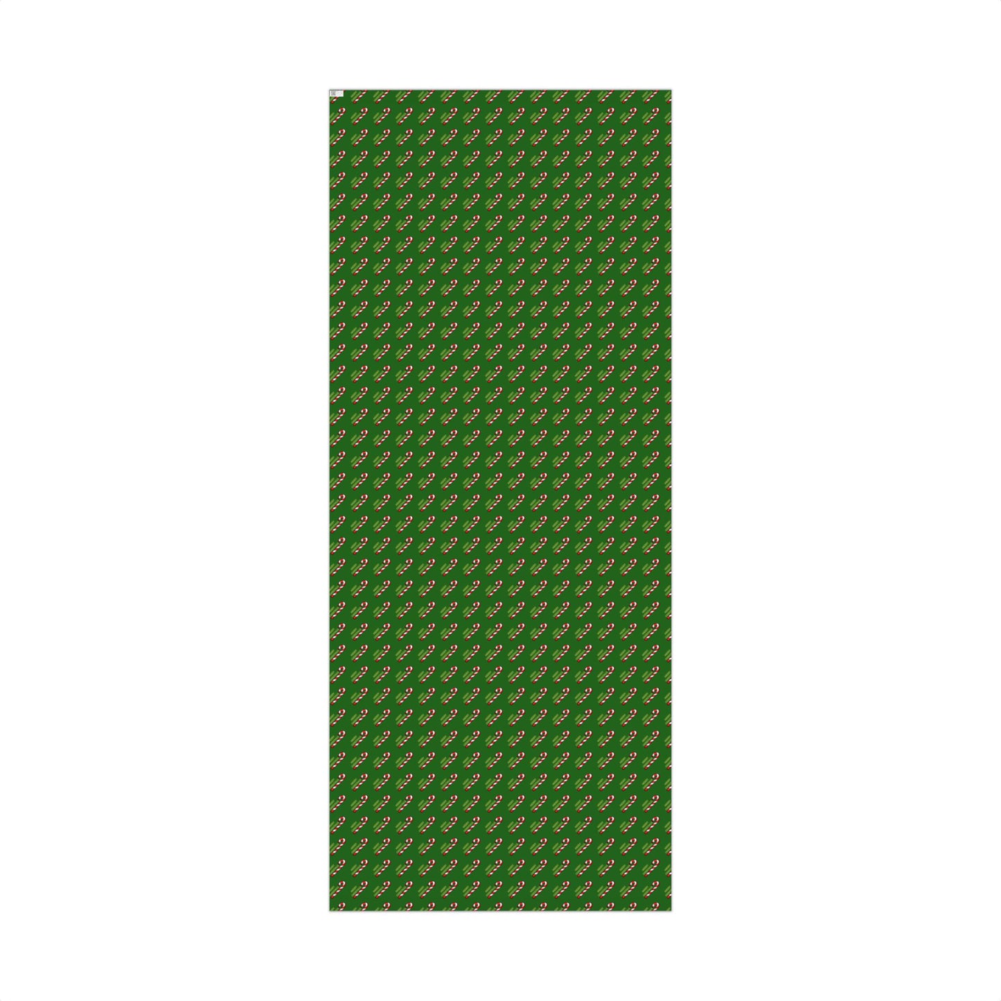 Candy Cane Holiday Gift Wrap Paper — Festive Green Christmas Wrapping Sheets