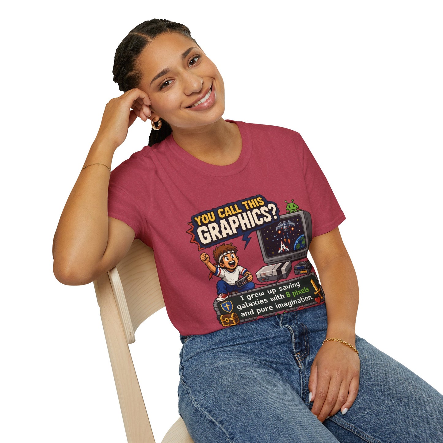 T-Shirt — "You Call This Graphics?" Retro Gamer Vintage Video Game Tee