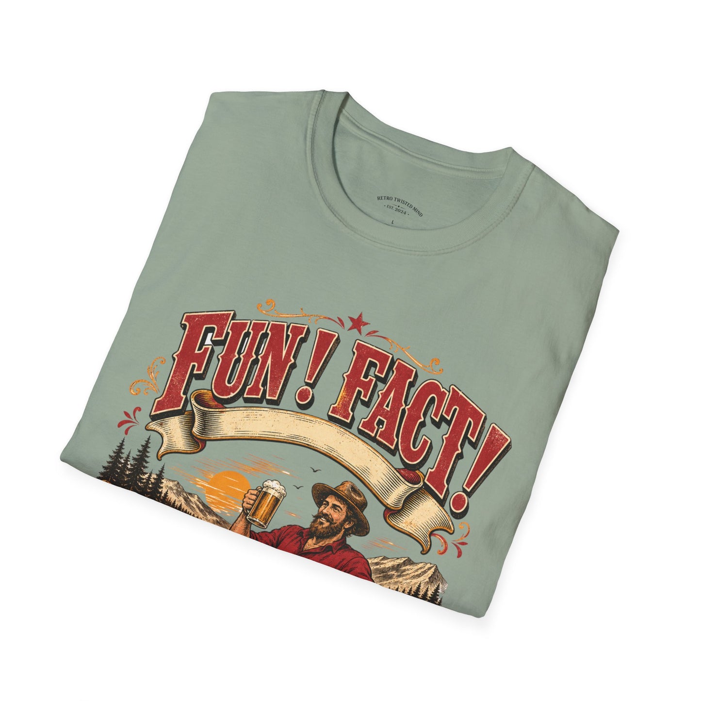 Fun! Fact! T-Shirt — Vintage Beer Drinker Graphic Tee