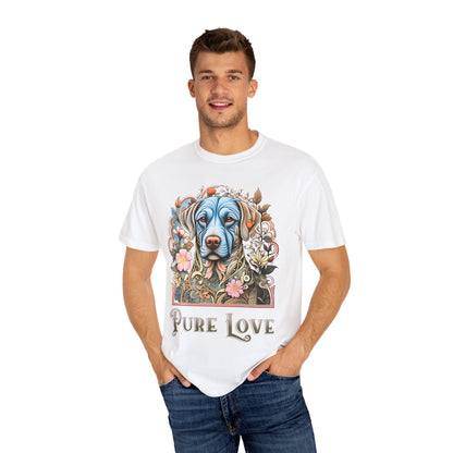 Pure Love Dog T-Shirt - Unisex Garment-Dyed Tee for Pet Lovers