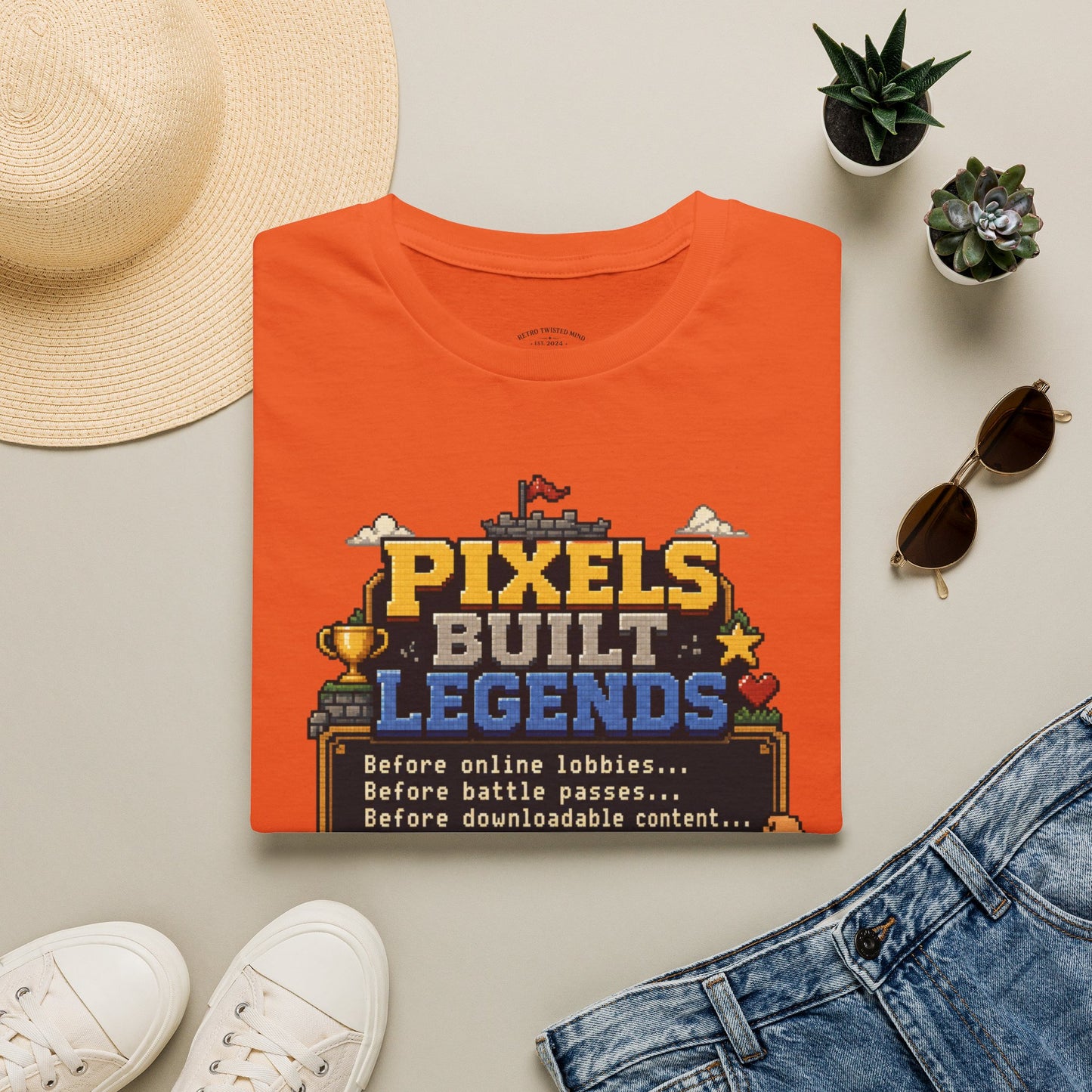 Pixels Built Legends T‑Shirt — Retro Gaming Nostalgia Tee