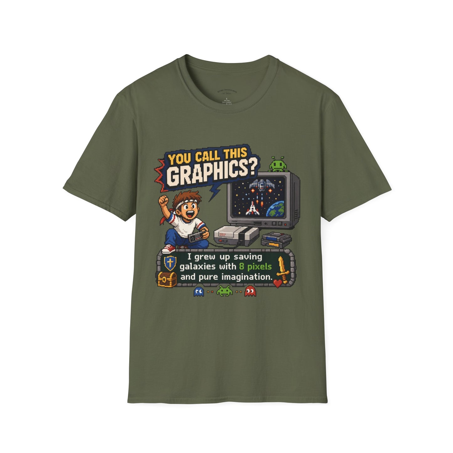 T-Shirt — "You Call This Graphics?" Retro Gamer Vintage Video Game Tee