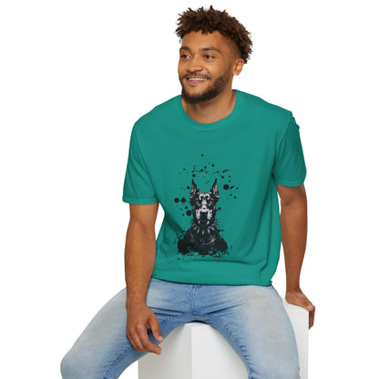 Doberman Ink Splatter T-Shirt