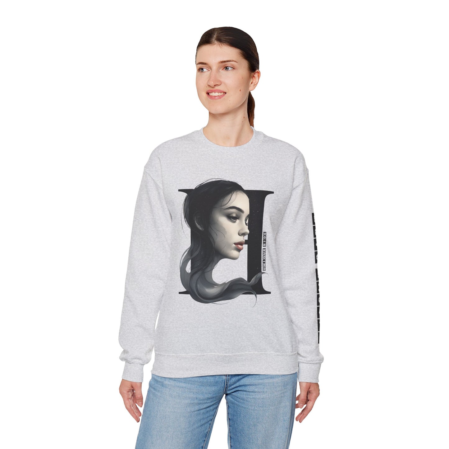 Letter H, Stylish Artistic Sweatshirt, Trendy Crewneck, Graphic Sweater, Cozy Unisex Top, Unique Gift for Art Lovers, Everyday Comfort