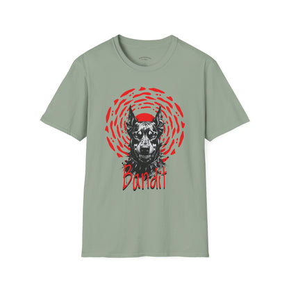 Doberman Graphic T-Shirt — Red Halo 'Bandit' Design
