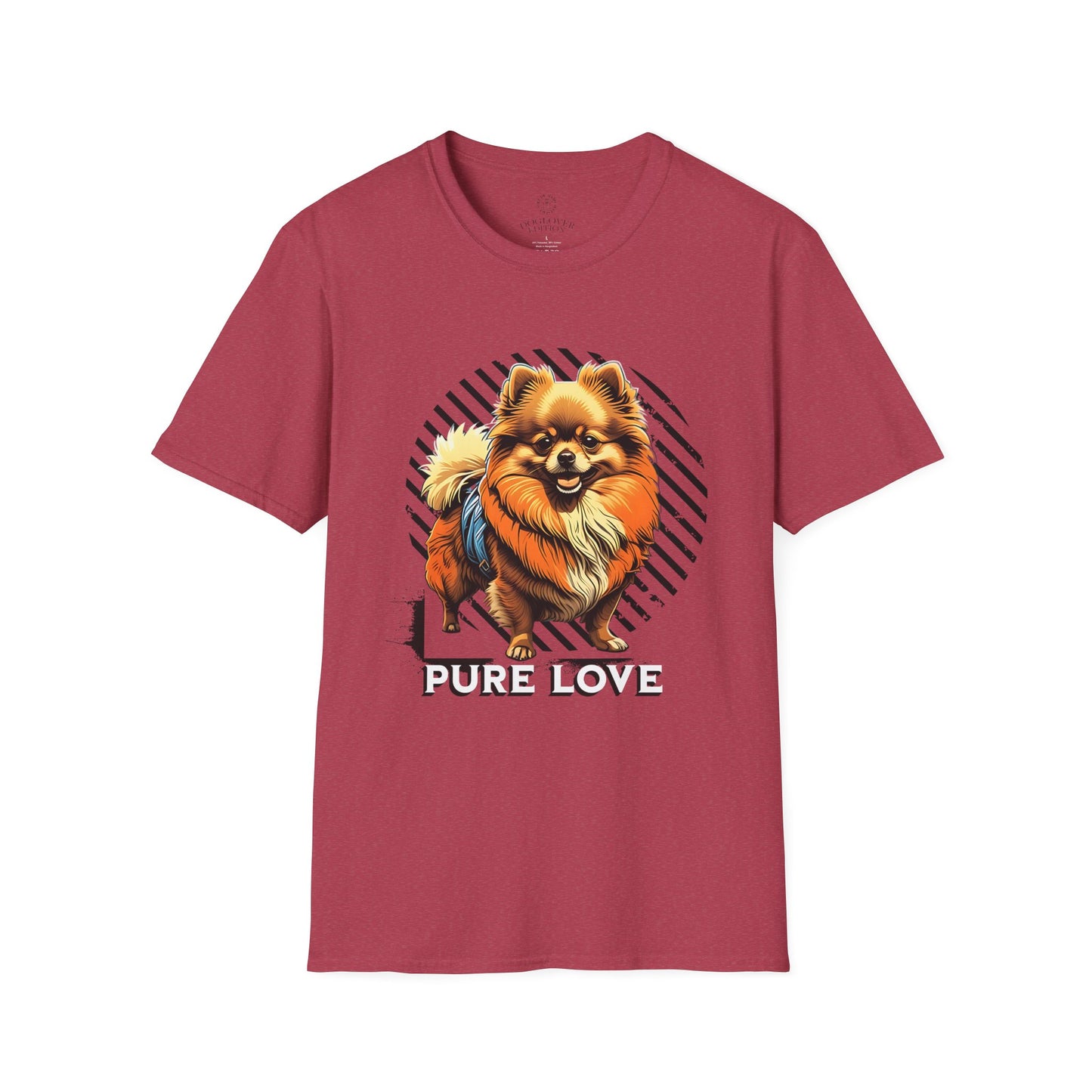 Unisex Softstyle T-Shirt - 'Pure Love' Pomeranian Print
