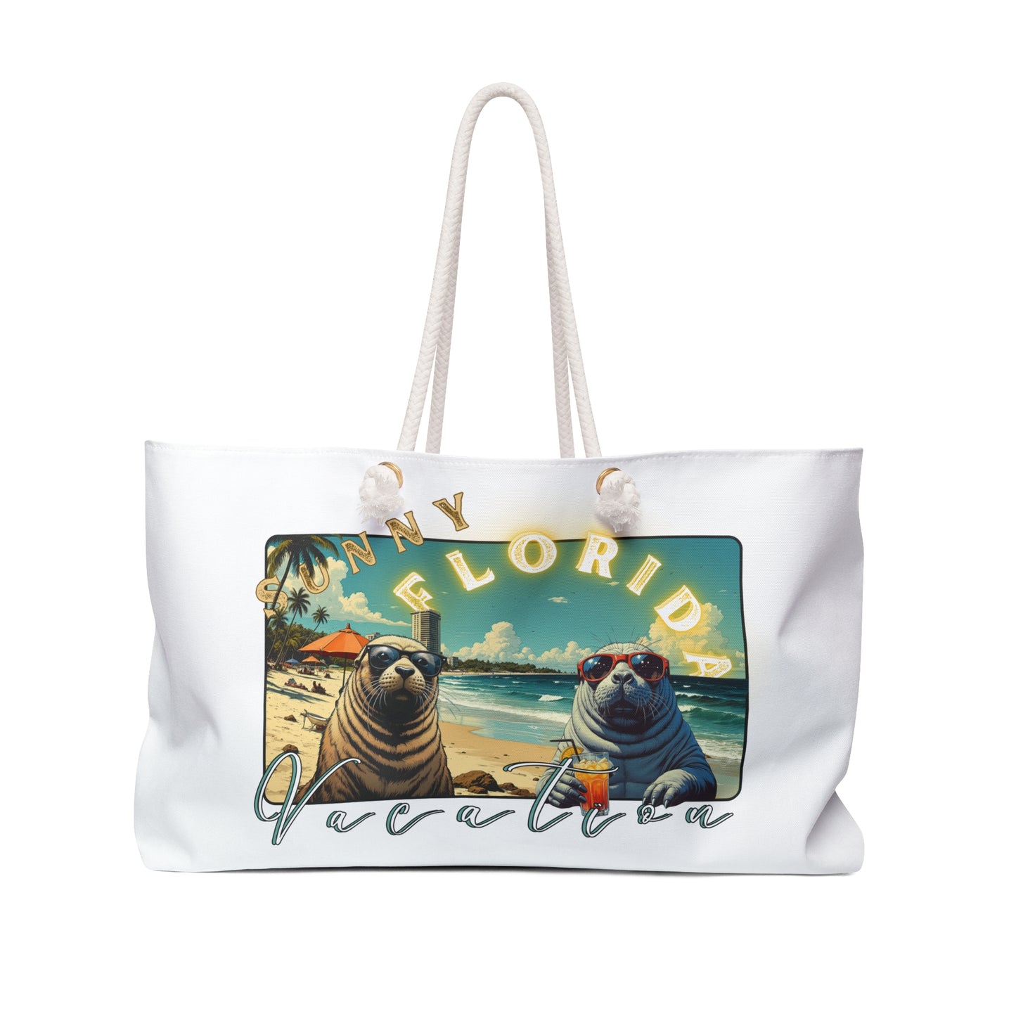 Sunny Florida Vacation Weekender Bag - Stylish Beach Tote for Travel Lovers