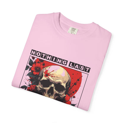 Edgy Skull Graphic T-Shirt - Unique Casual Wear, Unisex Streetwear, Gift for Music Lovers, Halloween Costume, Forever Quote Tee