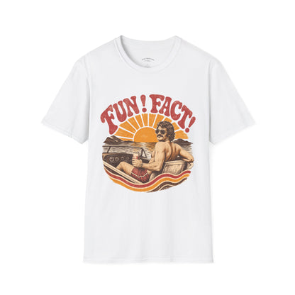 Retro 'FUN! FACT!' Surf Tee — Vintage Sunset Beach Graphic T-Shirt