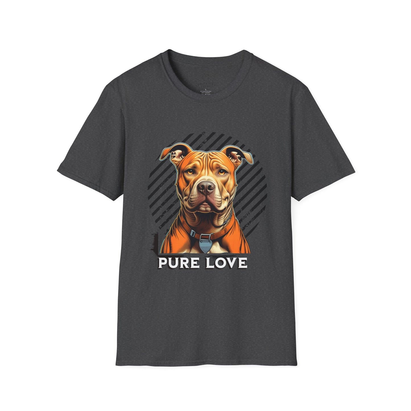 Unisex Softstyle T-Shirt - Pure Love Pitbull Graphic Tee
