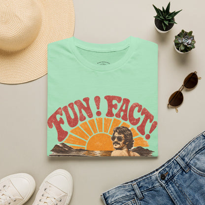 Retro 'FUN! FACT!' Surf Tee — Vintage Sunset Beach Graphic T-Shirt