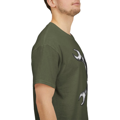 Mechanic Skull Tee — Wrench Crossbones Graphic T-Shirt