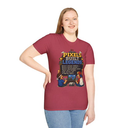 Pixels Built Legends T‑Shirt — Retro Gaming Nostalgia Tee