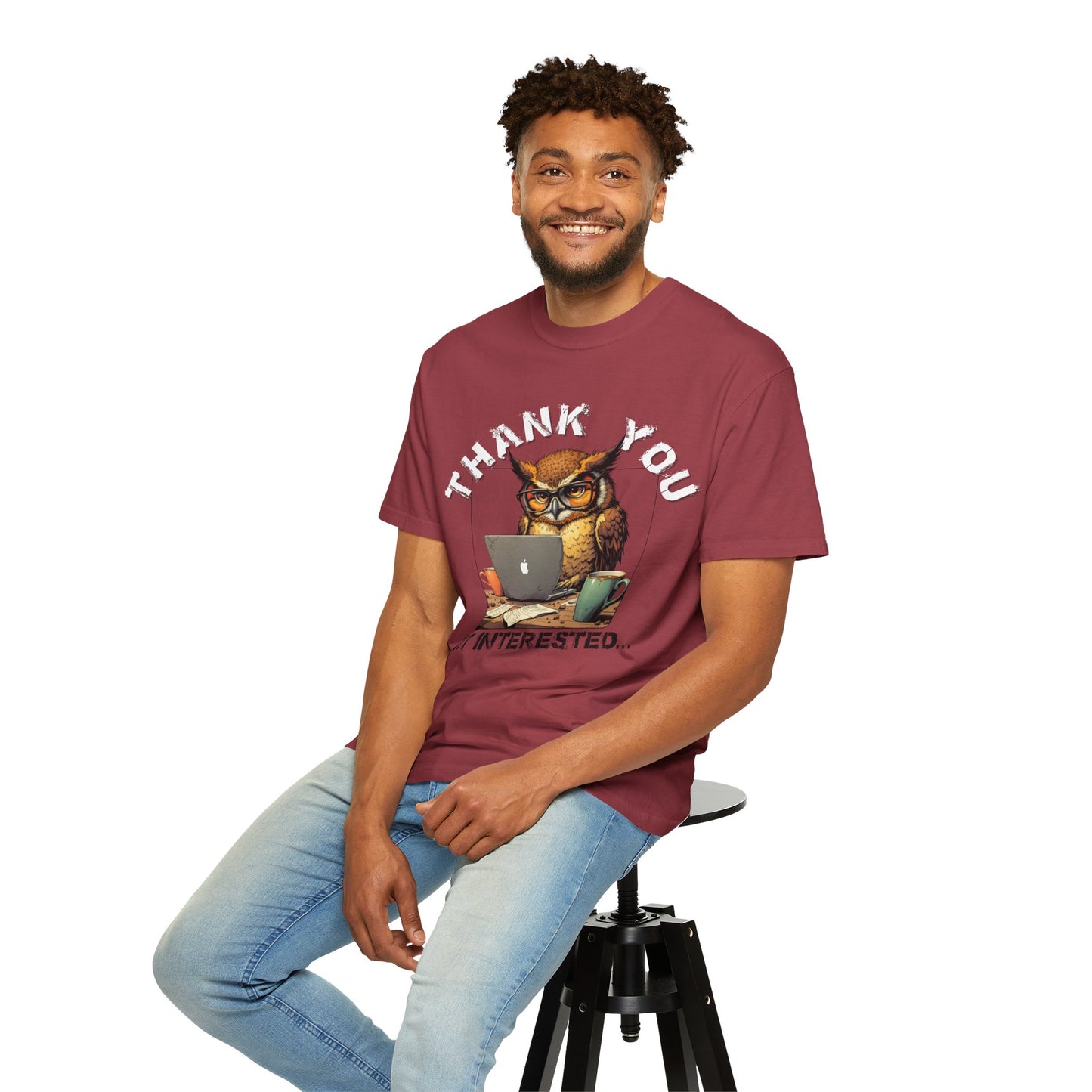 Owl 'Thank You, Not Interested' Graphic T-Shirt