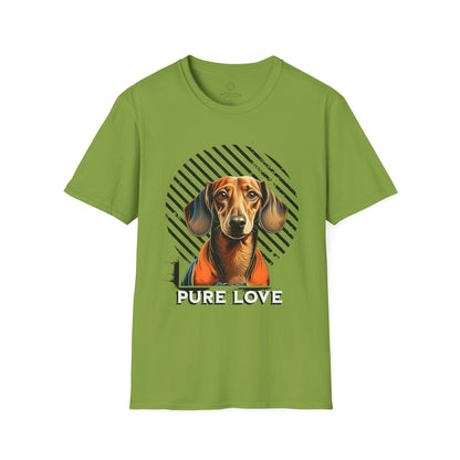 Pure Love Dachshund Unisex Softstyle T-Shirt - Perfect for Dog Lovers