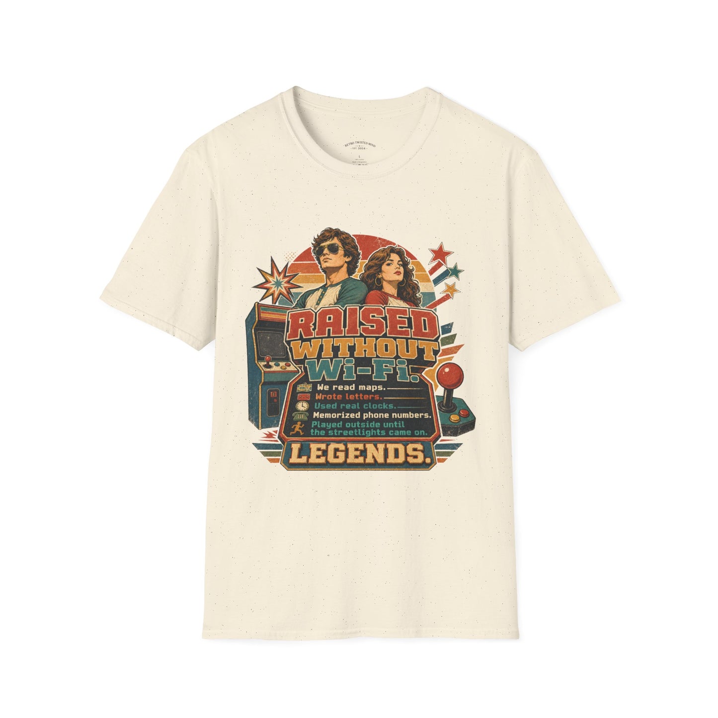 Raised Without Wi‑Fi T-Shirt — Retro 'Legends' Vintage Graphic Tee