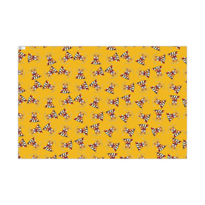 Dog Elf Pattern Gift Wrap Paper — Festive Shiba Inu Wrapping Sheets