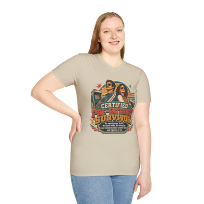Certified Pre-Pandemic Survivor T-Shirt — Retro 70s Vintage Graphic