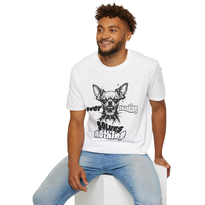 Chihuahua 'Overthinking Solves Nothing' Graphic T-Shirt