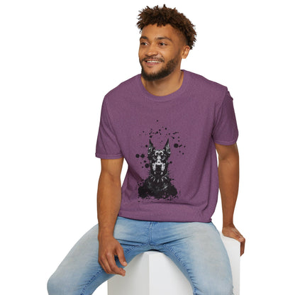 Doberman Ink Splatter T-Shirt