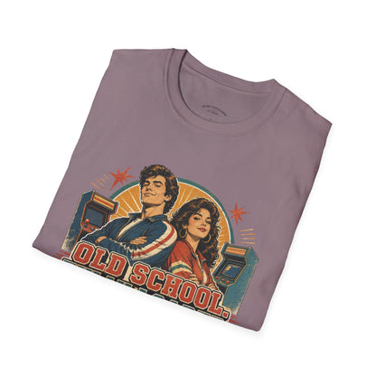 T-Shirt — Retro 'Old School' Arcade Couple Vintage Gamer Tee