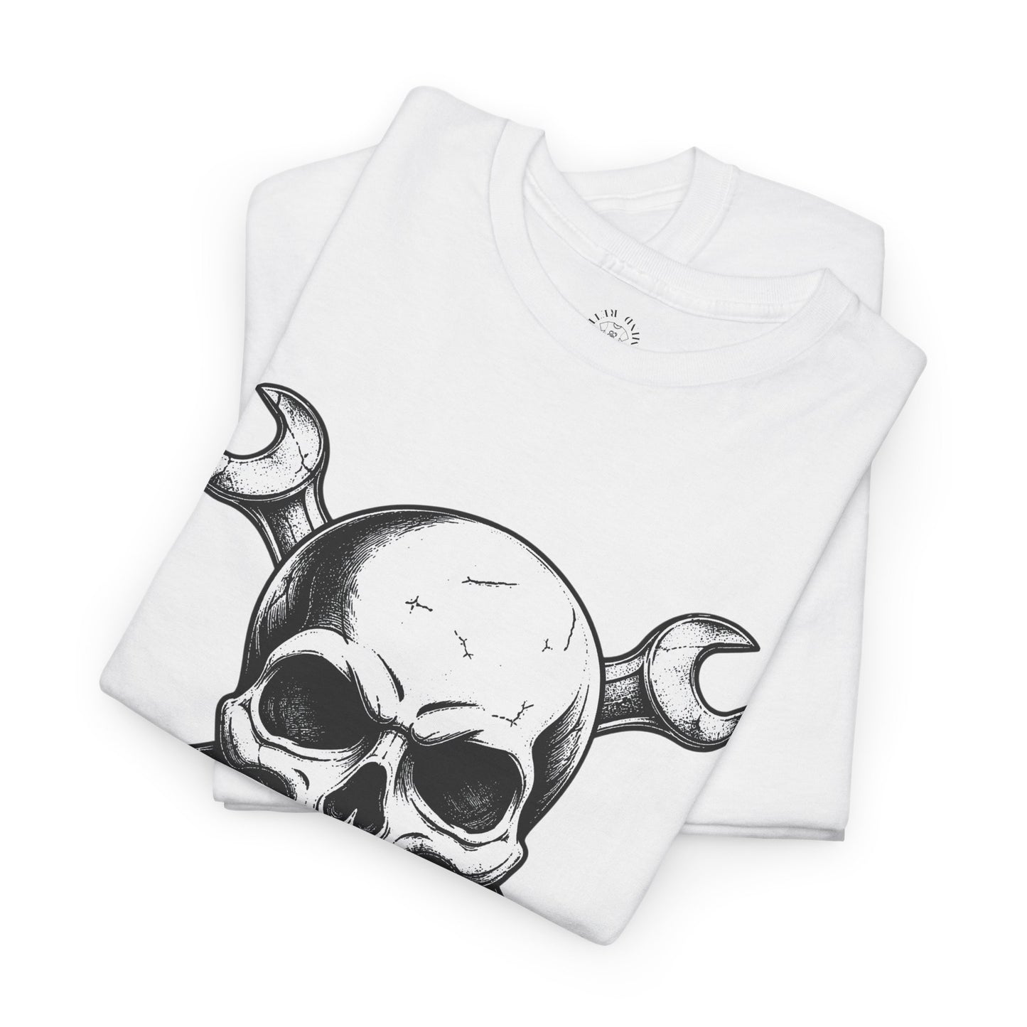 Mechanic Skull Tee — Wrench Crossbones Graphic T-Shirt