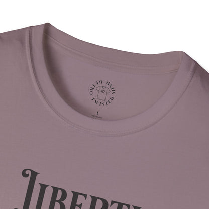 Liberty or Nothing Skull T-Shirt | Unisex Softstyle Tee for Independence Day & Patriotic Celebrations