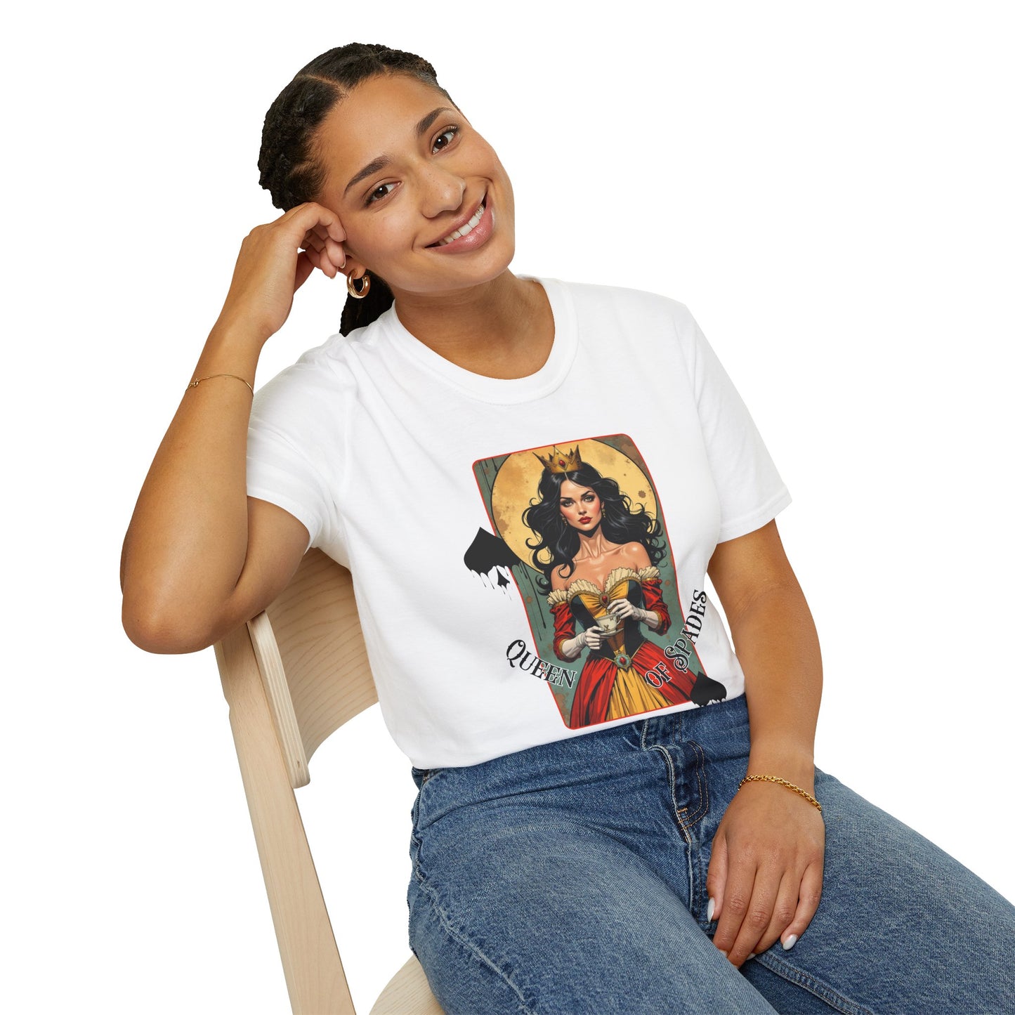 Queen of Spiders Unisex Softstyle T-Shirt - Bold Graphic Tee for Fans of Fantasy & Mythology,queen,girl