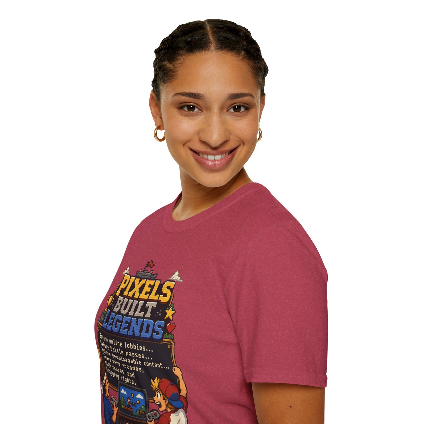 Pixels Built Legends T‑Shirt — Retro Gaming Nostalgia Tee