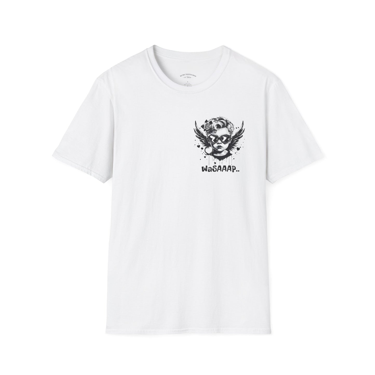 T-Shirt — 'WaSAAAP' Angel Skull Graphic Tee
