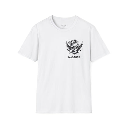 T-Shirt — 'WaSAAAP' Angel Skull Graphic Tee