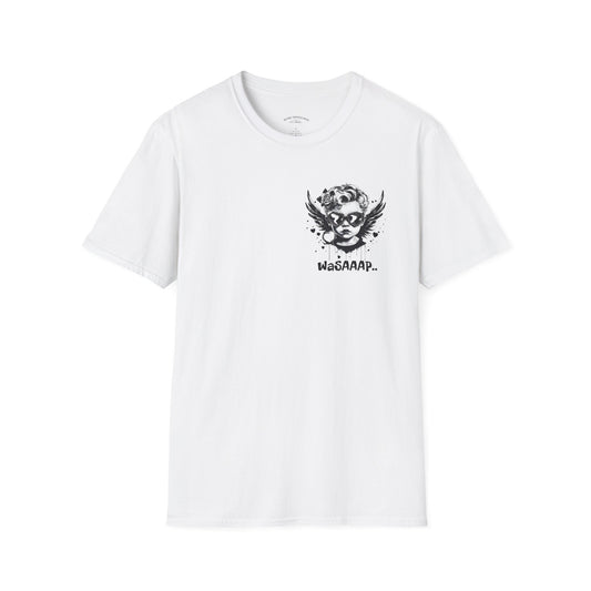 T-Shirt — 'WaSAAAP' Angel Skull Graphic Tee